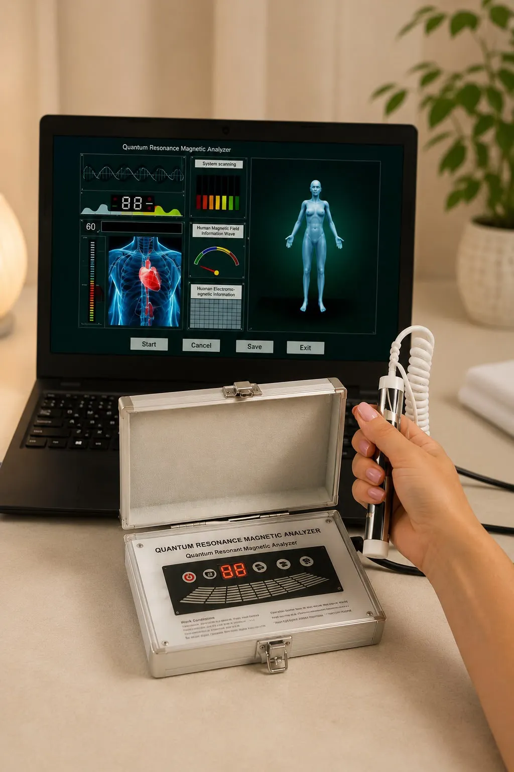 Urządzenie Quantum Resonance Machine w gabinecie